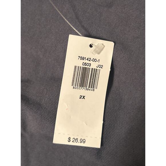 NWT Old Navy Dark Slate Blue Henley Style T Shirt Long Sleeve Size 2X - Picture 4 of 6